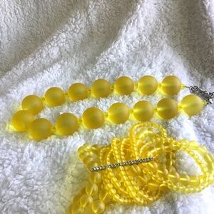 Sassy Jones Yellow Dina Necklace and Bracelet